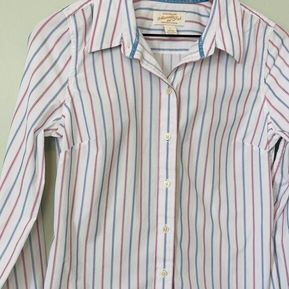 Vintage Abercrombie & Fitch 90's Y2K Striped Button Down Shirt Large - Picture 3 of 7